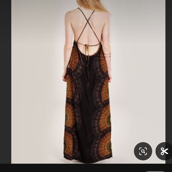 100% silk Cleobella Zadie Maxi Dress In Radial print - Picture 5 of 9